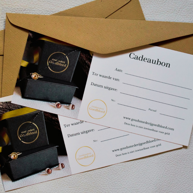 Cadeaubon om te geven aan iemand die u lief is.