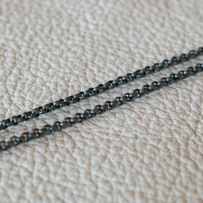 Zwart zilveren jasseron ketting uit de Classic collectie van Goudsmederij Goedbloed