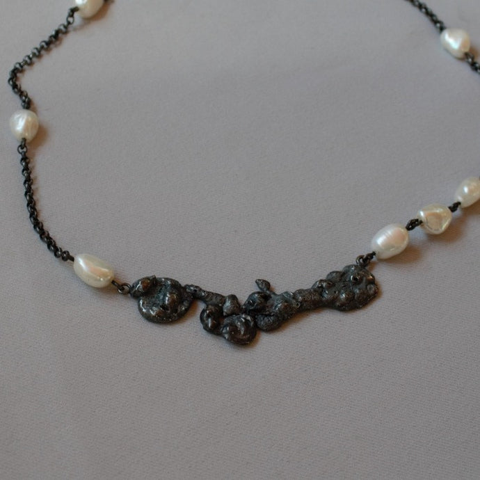 Zilveren collier | Lava & Parels